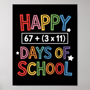 Poster Joyeux 100 Jours D'École Équation Mathématique Ens