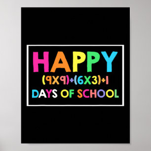 Poster Joyeux 100 Jours D'École Math Amusant Tee Pour Mat