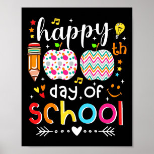 Poster Joyeux 100 Jours D'école Prof Cute 100ème Jour D'é