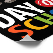 Poster Joyeux 100e Jour De L'École Étudiant Enseignant De (Coin)