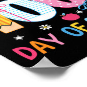 Poster Joyeux 100e jour d'école 100 jours d'école Enseign (Coin)