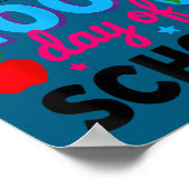 Poster Joyeux 100e jour d'école 100 jours plus intelligen (Coin)