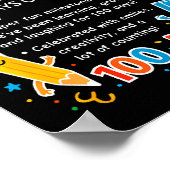 Poster Joyeux 100e jour d'école Conception d'élève, 100 j (Coin)