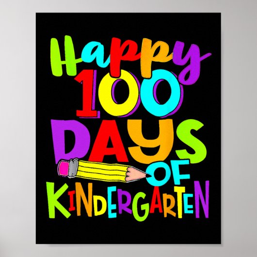 Poster Joyeux 100E Jour D'Enfance 100 Jours D'École (Devant)