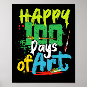 Poster Joyeux 100ème Jour De L'École 100 Jours De Profess