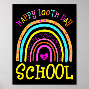 Poster Joyeux 100ème Jour De L'École 100 Jours Filles Plu