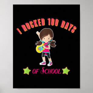 Poster Joyeux 100ème Jour de l'école compter 100 Jours po