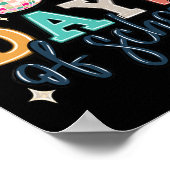 Poster Joyeux 100ème Jour De L'École Enseignant Disco Bal (Coin)