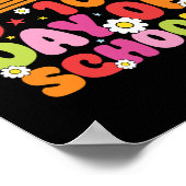 Poster Joyeux 100ème Jour De L'École Enseignant Enfants 1 (Coin)