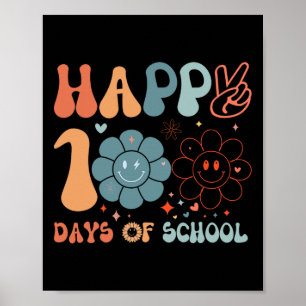 Poster Joyeux 100ème Jour De L'École Enseignant Super Étu