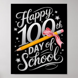 Poster Joyeux 100ème Jour De L'École Tie Dye Arc En Ciel