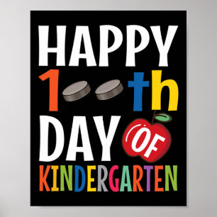 Poster Joyeux 100ème Jour D'Enseignement Prématernelle