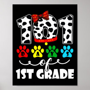 Poster Joyeux 101 Jours École 1ère année Chien 100 Jours