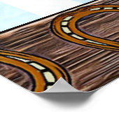 Poster Joyeux 1er anniversaire Cowboy et Teddy Bear Boy's (Coin)