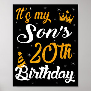 Poster Joyeux 20e Anniversaire à Mon Fils 2005 20 Ans