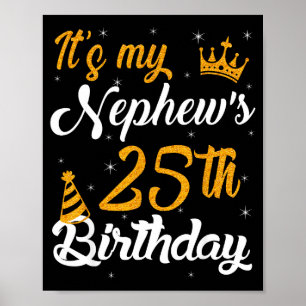 Poster Joyeux 25e Anniversaire à Mon Neveu 2000 25 Ans