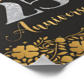 Poster Joyeux 25e anniversaire Mariage d'argent 25 ans (Coin)