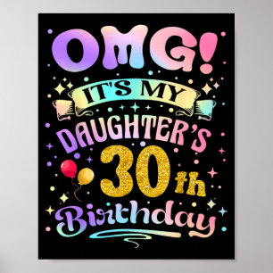 Poster Joyeux 30e anniversaire à ma fille Joyeuse 30 ans