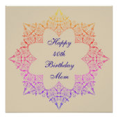 Poster Joyeux 40e anniversaire maman (Devant)