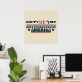 Poster Joyeux 4 juillet (Bureau à domicile)