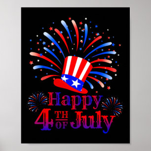 Poster Joyeux 4 juillet Amérique célébrant la liberté