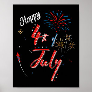 Poster Joyeux 4 juillet Cool Jour de l'Indépendance Homme