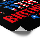 Poster Joyeux 4 Juillet Et Oui C'est Mon 11ème Anniversai (Coin)