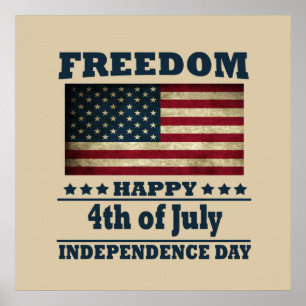 Poster Joyeux 4 juillet jour de l'indépendance