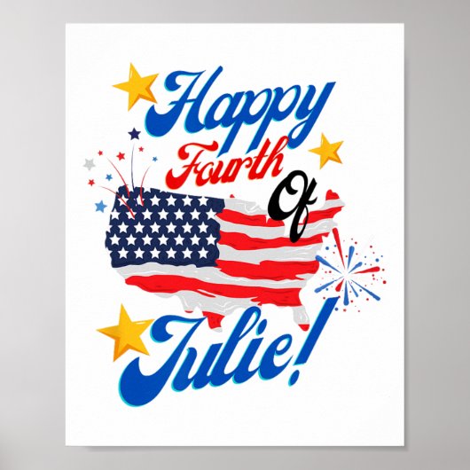 Poster Joyeux 4 Juillet Juillet 4 Jour de l'Indépendance (Devant)