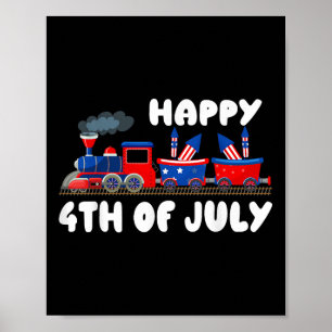 Poster Joyeux 4 juillet nous former Drapeau Jour de l'Ind