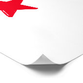 Poster Joyeux 4 juillet, or, rouge blanc bleu étoiles (Coin)