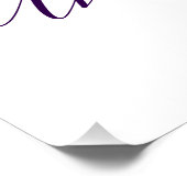 Poster Joyeux 50e anniversaire nom violet année simple (Coin)