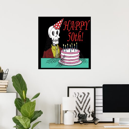 Poster Joyeux 50ème (Bureau à domicile)