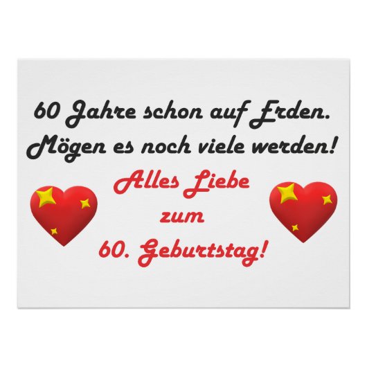 Poster Joyeux 60 ans (Devant)