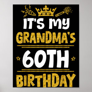 Poster Joyeux 60e Anniversaire à ma grand-mère 1965 60 An
