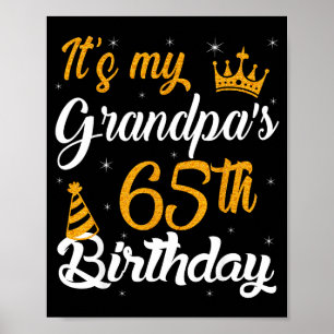 Poster Joyeux 65e Anniversaire à Mon Grand-Père 1960 65 A
