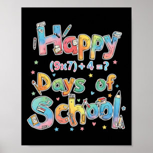 Poster Joyeux 67 Jours D'école Équation Mathématique Prof