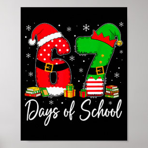 Poster Joyeux 67 Jours D'école Six Sept 67 Noël San