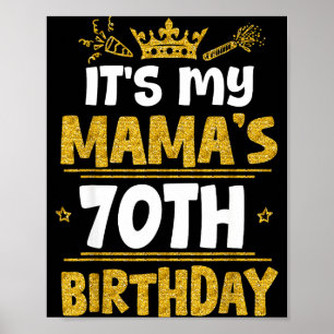 Poster Joyeux 70e Anniversaire à Ma Maman 1955 70 Ans