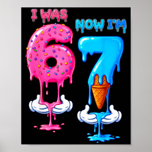 Poster Joyeux 7e anniversaire J'avais 6 ans maintenant je