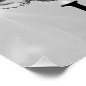 Poster Joyeux 80e anniversaire gris argenté (Coin)