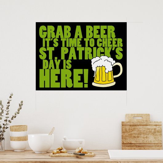 Poster Joyeux à la Saint Patrick's Day (Cuisine)