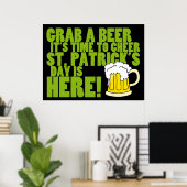 Poster Joyeux à la Saint Patrick's Day (Bureau à domicile)