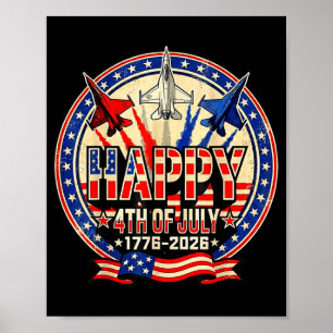 Poster Joyeux américain 1776 2026 États-Unis patriotique 