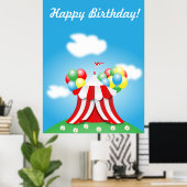 Poster Joyeux anniversaire (Bureau à domicile)