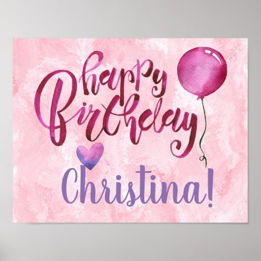 Poster Joyeux anniversaire. (Devant)