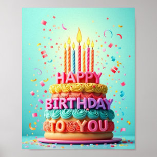Poster Joyeux anniversaire