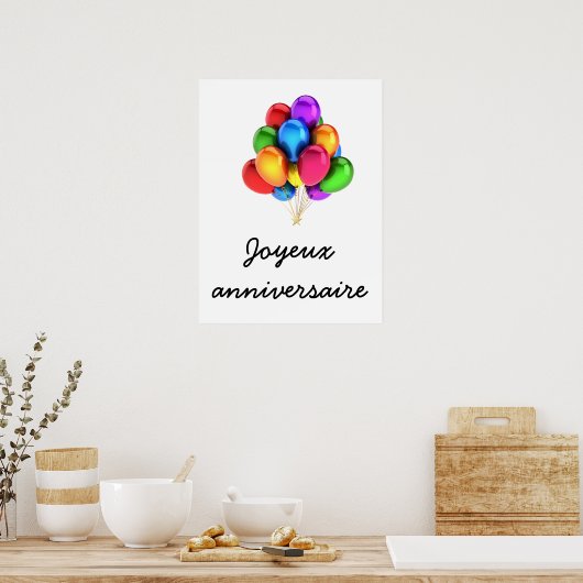 Poster Joyeux anniversaire (Cuisine)