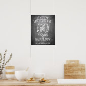 Poster Joyeux anniversaire - 50 ans et fabuleux (Cuisine)