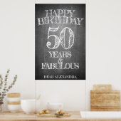 Poster Joyeux Anniversaire - 50 Ans & Fabuleux (Cuisine)